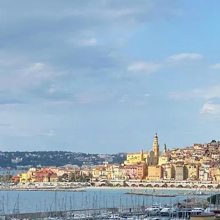 Mansfield Vue Carte Postale Terrasse Piscine 2 Lägenhet Menton